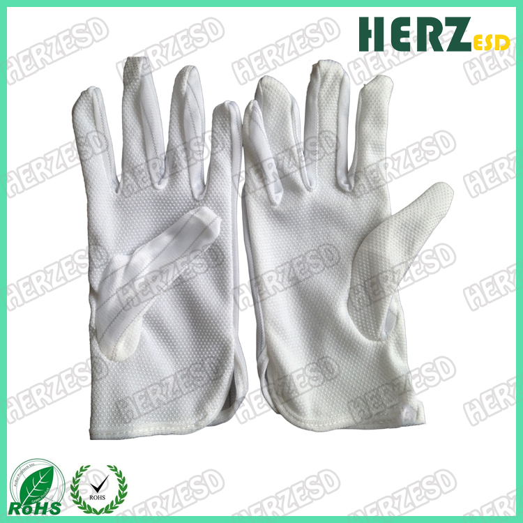 HZ-4502 ESD Anti Static PVC Gloves Dots Super Grip Palm